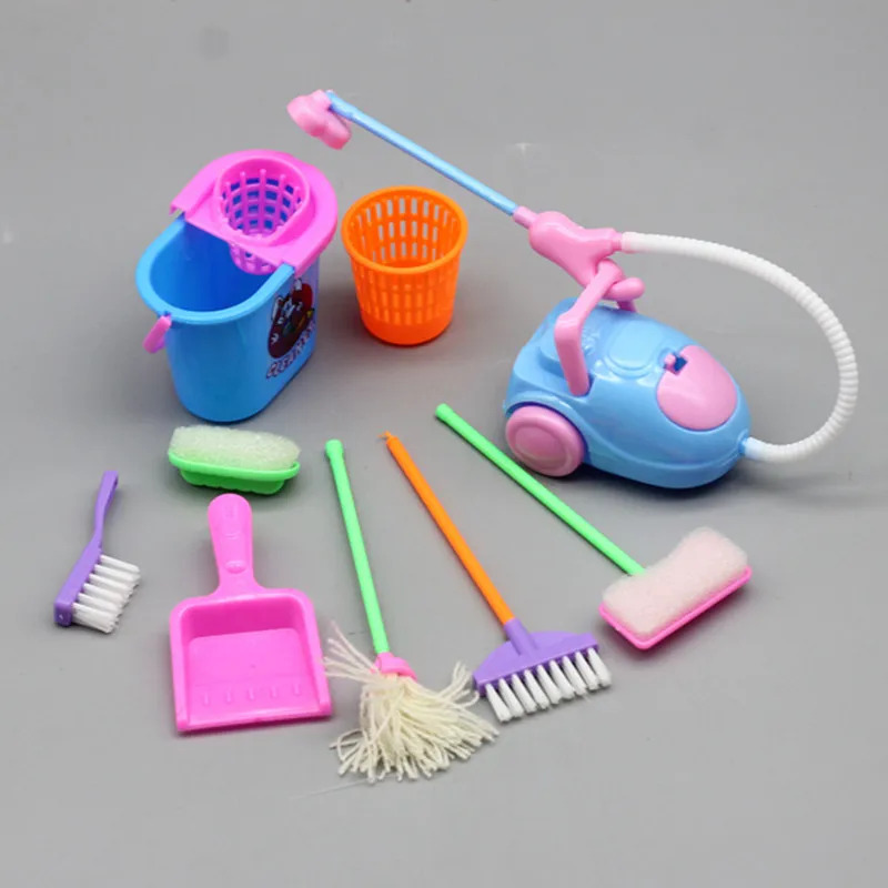 Tech House Accessories - 9 Buah Perlengkapan Kebersihan Rumah Boneka
