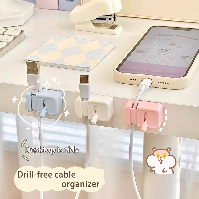 Desk Cable Clip - Klip Pengatur Kabel untuk Meja -