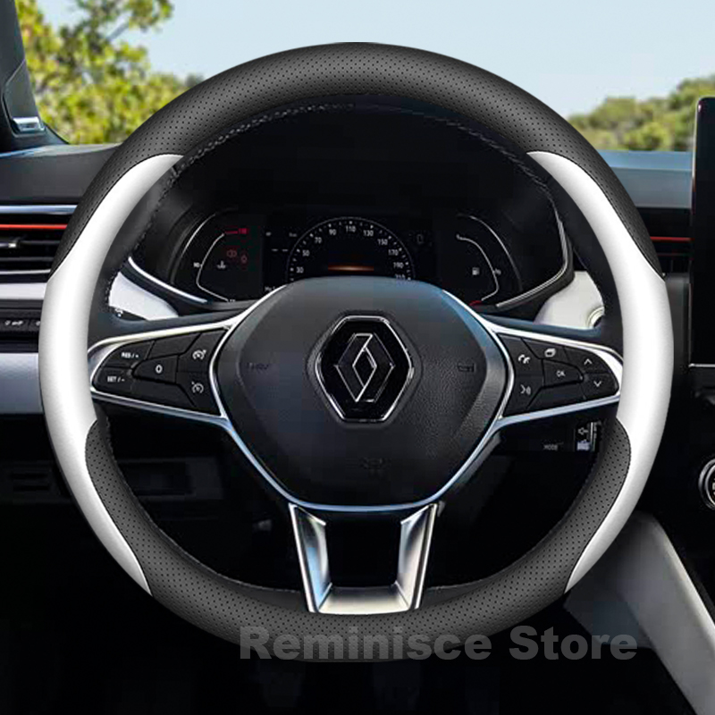 Tech Accessories Hub - Sarung Setir Mobil Kulit untuk Renault