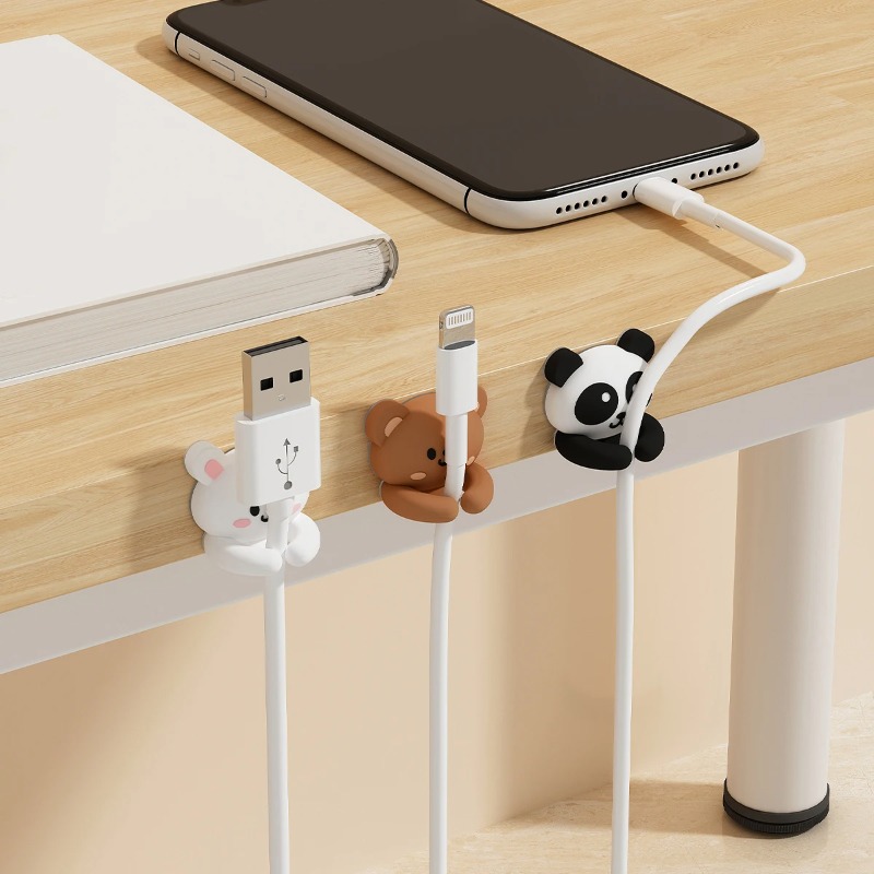 Desk Cable Clip - WORTHBUY Penjepit Pengatur Kabel Desktop Lucu,