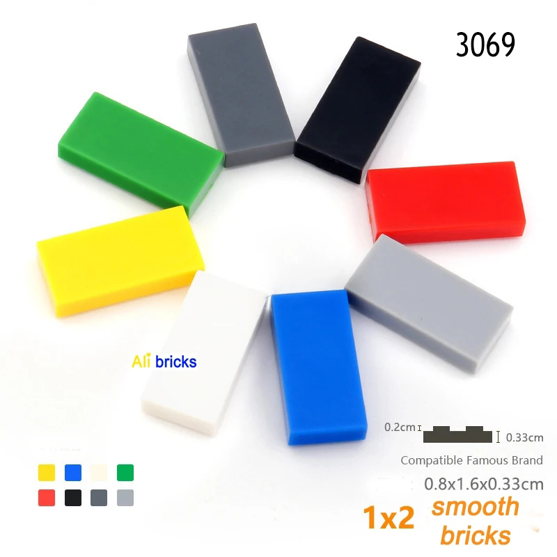 Tech House Accessories - 50 buah/lot 1x2 blok bangunan ubin