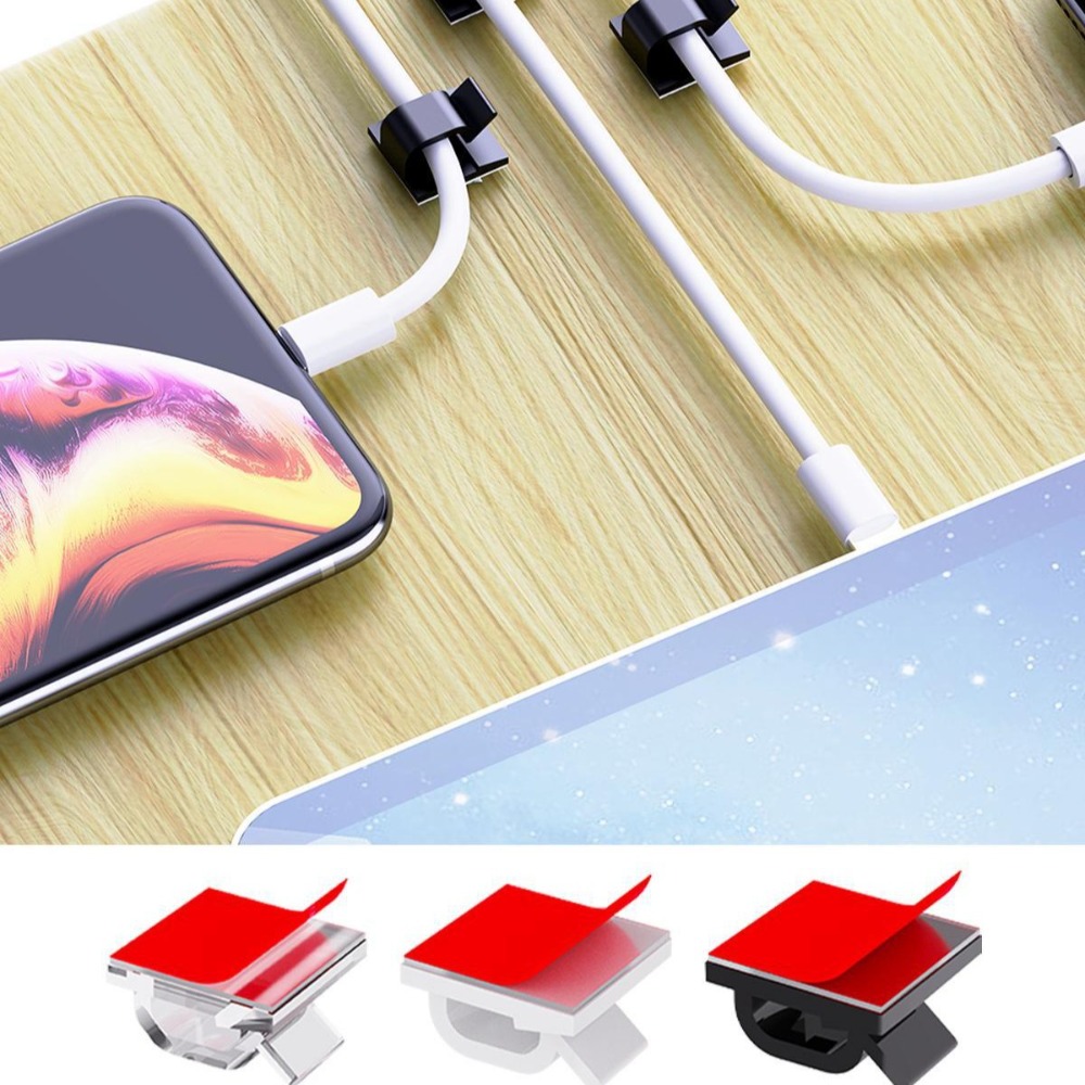 Penjepit Kabel Plastik Transpa - Desk Cable Clip ulasan dan harga