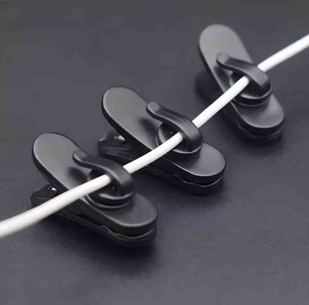 10 buah klip kabel earphone be - Desk Cable Clip ulasan dan harga