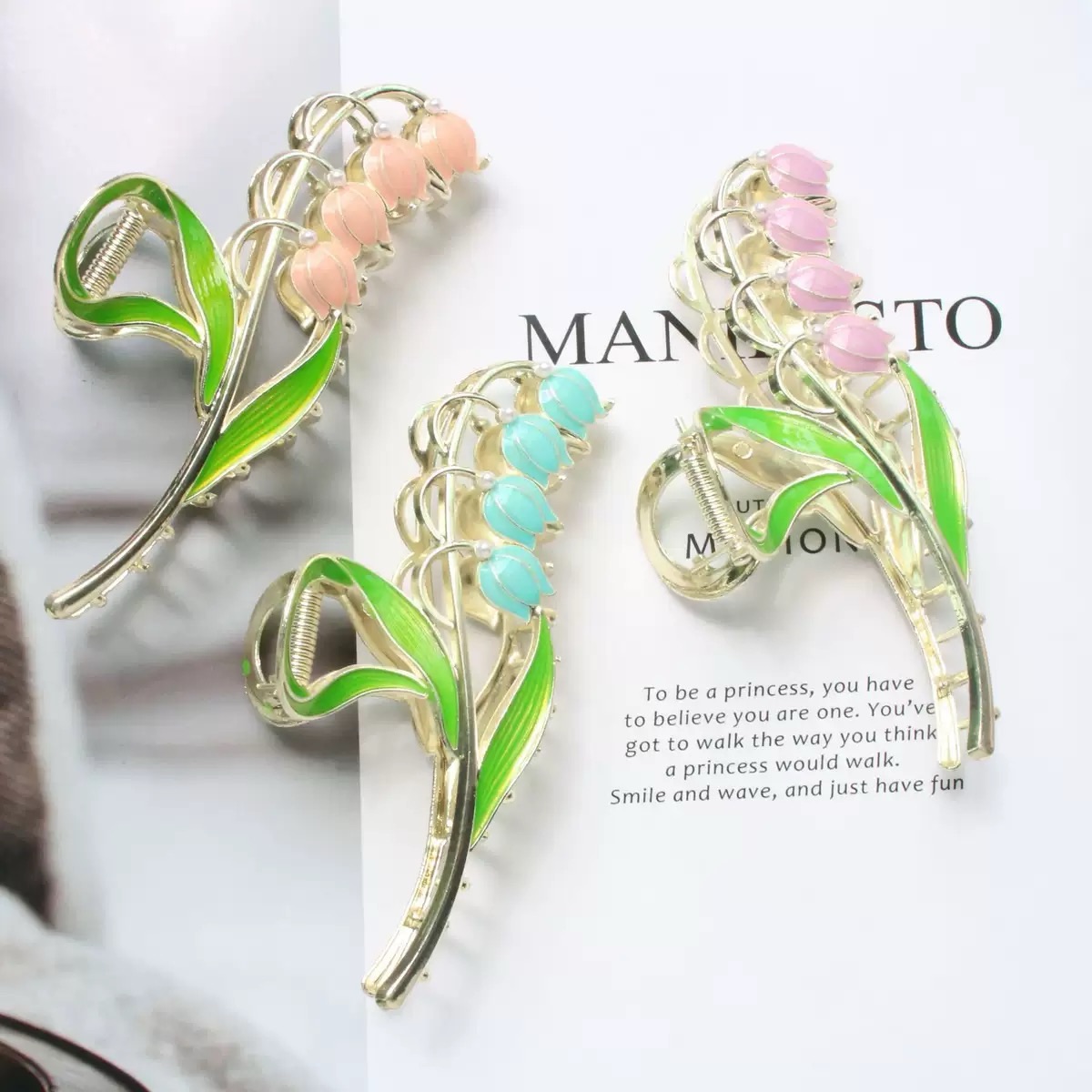 Klip Logam Bunga Lily Of The V - Hi Tech Accessories ulasan dan harga