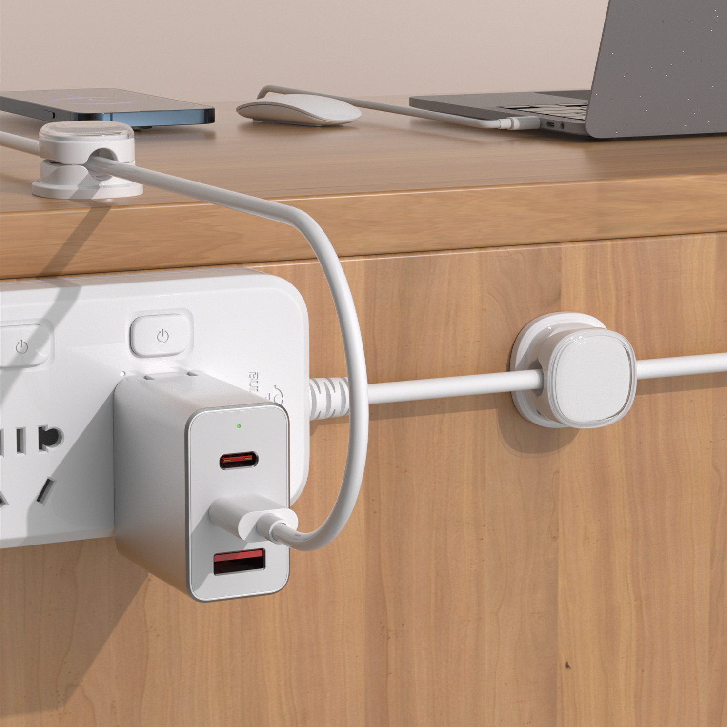 3/6/8/12 Buah Klip Kabel Magne - Desk Cable Clip ulasan dan harga