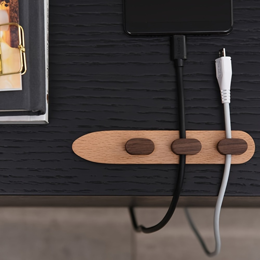Penyangga Kabel Kayu Perekat,  - Desk Cable Clip ulasan dan harga