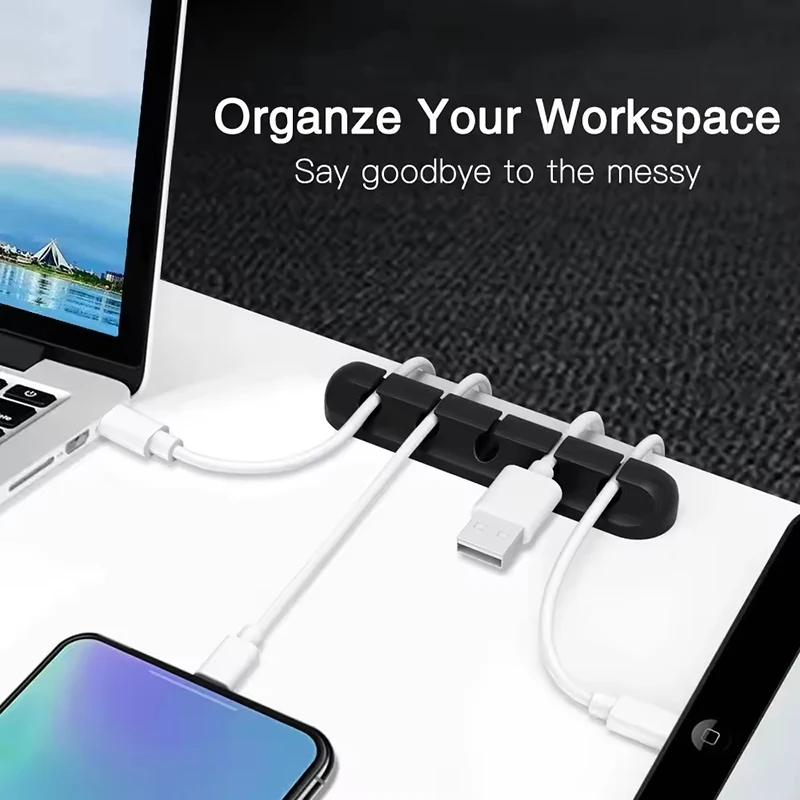 Klip Penggulung Kabel USB Sili - Desk Cable Clip ulasan dan harga