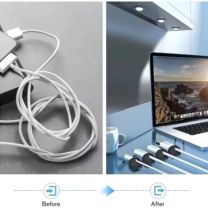 5/50 Buah Penjepit Kabel Penga - Desk Cable Clip ulasan dan harga