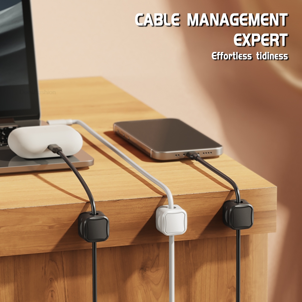 1/6/12 Buah Klip Kabel Magneti - Desk Cable Clip ulasan dan harga