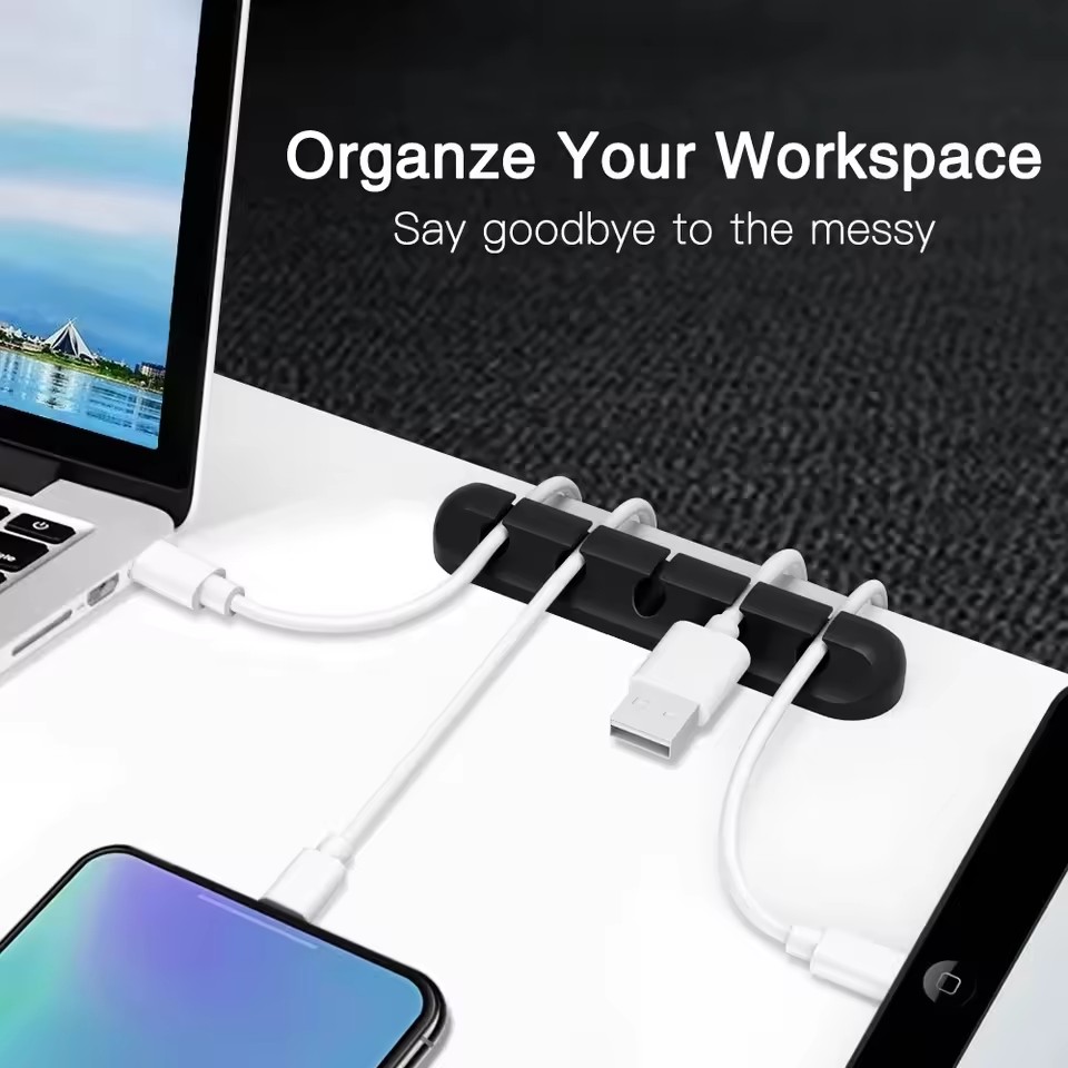 Organizer Kabel USB Silikon, P - Desk Cable Clip ulasan dan harga