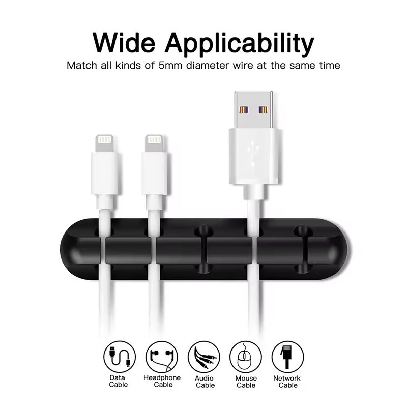 Penjepit Kabel USB Silikon, Pe - Desk Cable Clip ulasan dan harga