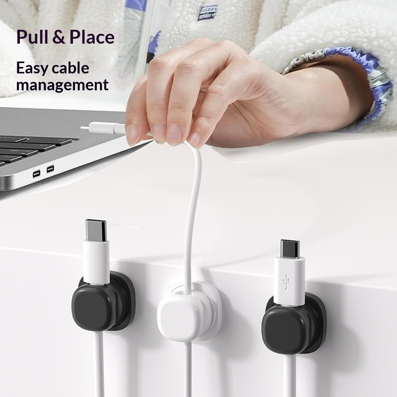 6 Buah Pengatur Kabel Multi Wa - Desk Cable Clip ulasan dan harga