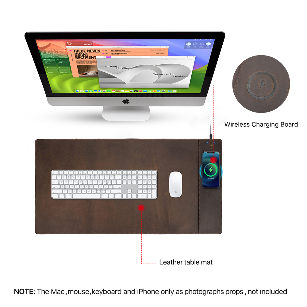 Alas Mouse Kulit Asli Dengan P - Mouse Charging Pad ulasan dan harga