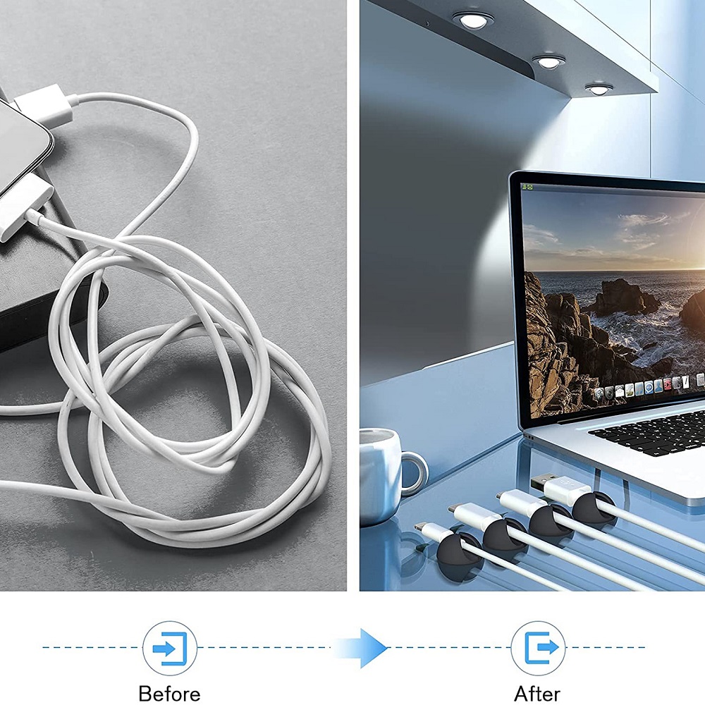 Pengatur Kabel Silikon Penggul - Desk Cable Clip ulasan dan harga