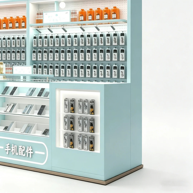 Kios Aksesori Ponsel Biru Muda - Tech Accessories Kiosk ulasan dan harga